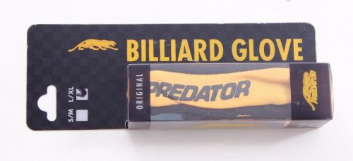 Перчатка бильярдная «Predator» (черно-желтая) L&XL